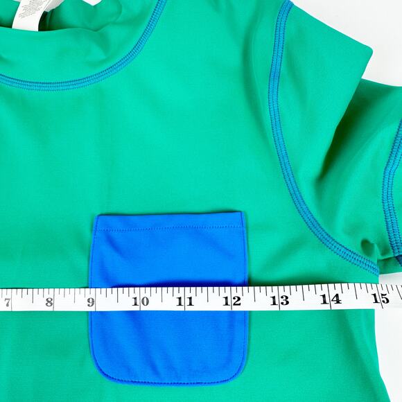 Mini Boden Short Sleeve Pocket Rash Guard Swim Shirt Green Kids Size 11-12Y - Picture 8 of 8